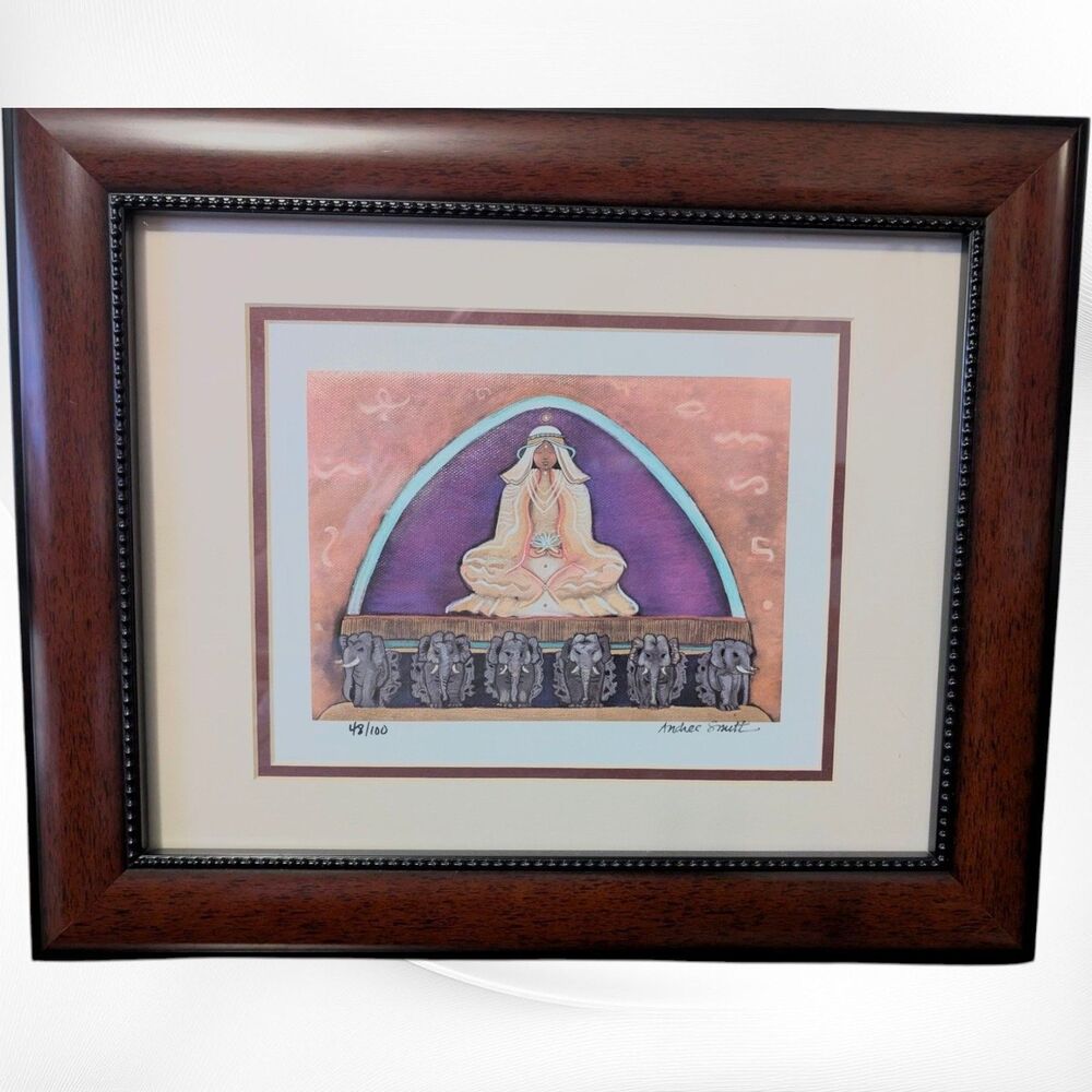 Signed Framed Meditation Print by Andrea Smith #40 Out Of 100 17.5" X 14.5"